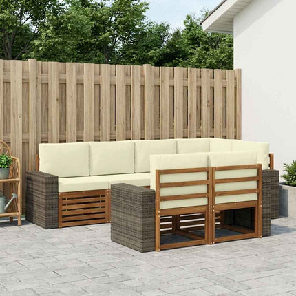 Sektionsoffgrupp med kudde 7 pcs Naturlig och Grädde