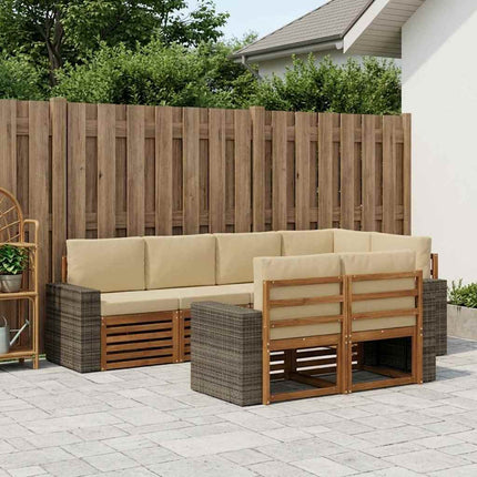 Sektionsoffgrupp med kudde 7 pcs Naturlig och Beige
