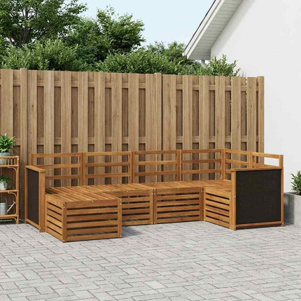 Sektionsoffgrupp 5 pcs Naturlig Massivt Akaciaträ