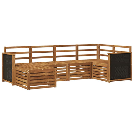 Sektionsoffgrupp 5 pcs Naturlig Massivt Akaciaträ