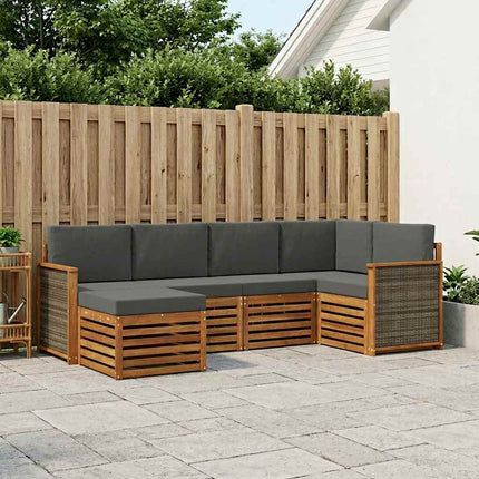 Sektionsoffgrupp med kudde 5 pcs Naturlig och Antracit