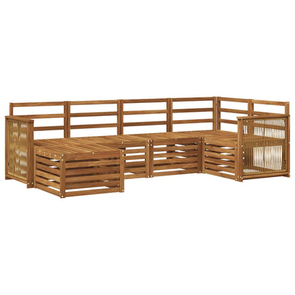 Sektionsoffgrupp 5 pcs Naturlig Massivt Akaciaträ
