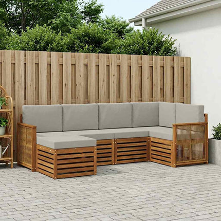 Sektionsoffgrupp med kudde 5 pcs Naturlig och ljusgrå