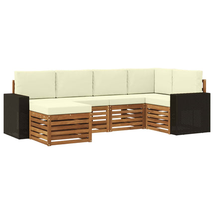 Sektionsoffgrupp med kudde 6 pcs Naturlig och Grädde