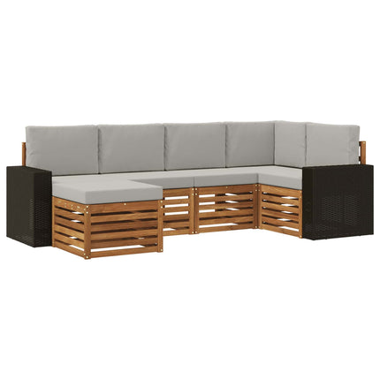 Sektionsoffgrupp med kudde 6 pcs Naturlig och ljusgrå