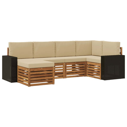 Sektionsoffgrupp med kudde 6 pcs Naturlig och Beige