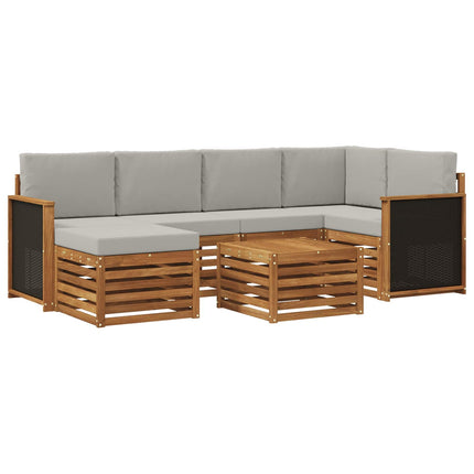 Sektionsoffgrupp med kudde 6 pcs Naturlig och ljusgrå