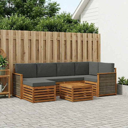 Sektionsoffgrupp med kudde 6 pcs Naturlig och Antracit
