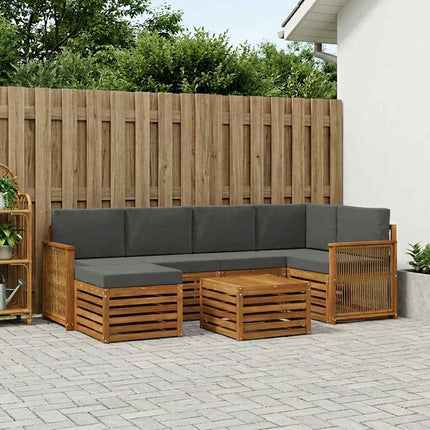 Sektionsoffgrupp med kudde 6 pcs Naturlig och Antracit