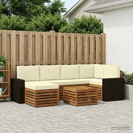 Sektionsoffgrupp med kudde 7 pcs Naturlig och Grädde