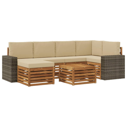 Sektionsoffgrupp med kudde 7 pcs Naturlig och Beige
