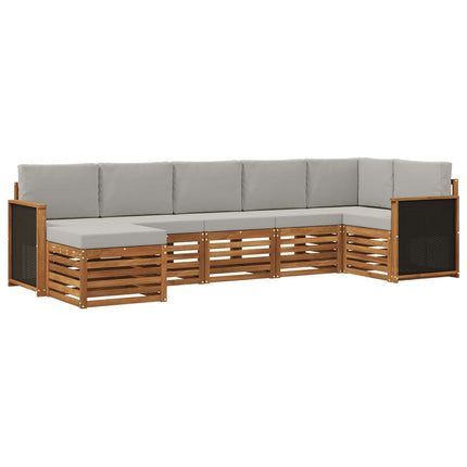 Sektionsoffgrupp med kudde 6 pcs Naturlig och ljusgrå