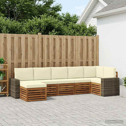 Sektionsoffgrupp med kudde 7 pcs Naturlig och Grädde