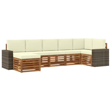 Sektionsoffgrupp med kudde 7 pcs Naturlig och Grädde