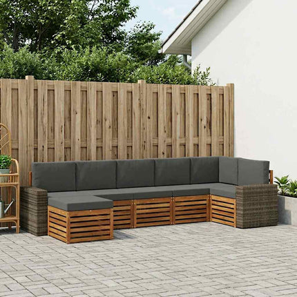Sektionsoffgrupp med kudde 7 pcs Naturlig och Antracit
