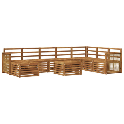 Utomhussoffset 7 pcs Naturlig Massivt Akaciaträ