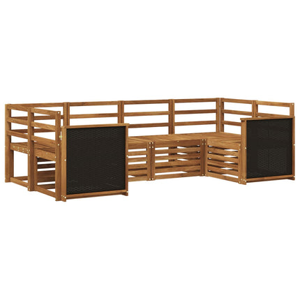 Sektionsoffgrupp 5 pcs Naturlig Massivt Akaciaträ