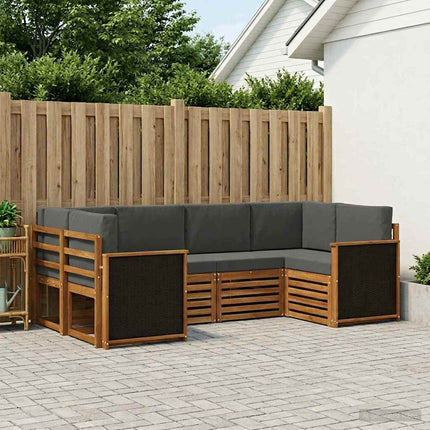 Sektionsoffgrupp med kudde 5 pcs Naturlig och Antracit