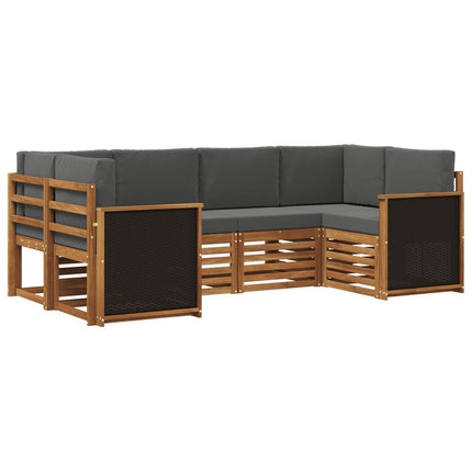 Sektionsoffgrupp med kudde 5 pcs Naturlig och Antracit