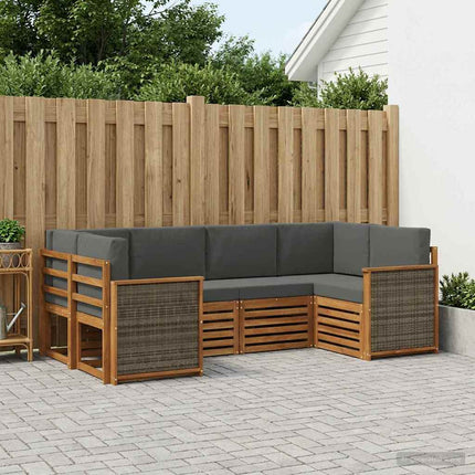 Sektionsoffgrupp med kudde 5 pcs Naturlig och Antracit