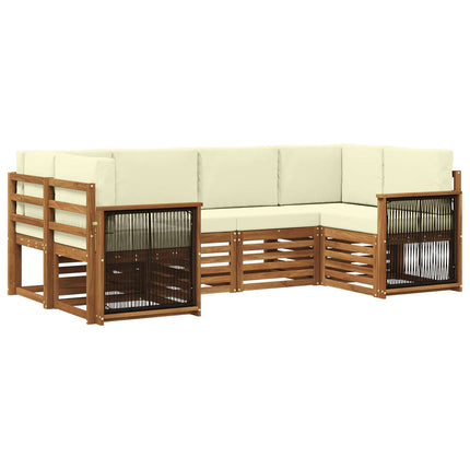 Sektionsoffgrupp med kudde 5 pcs Naturlig och Grädde
