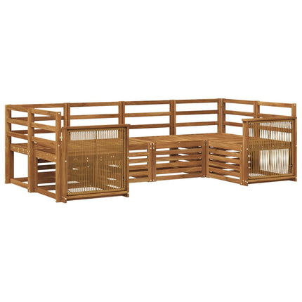 Sektionsoffgrupp 5 pcs Naturlig Massivt Akaciaträ
