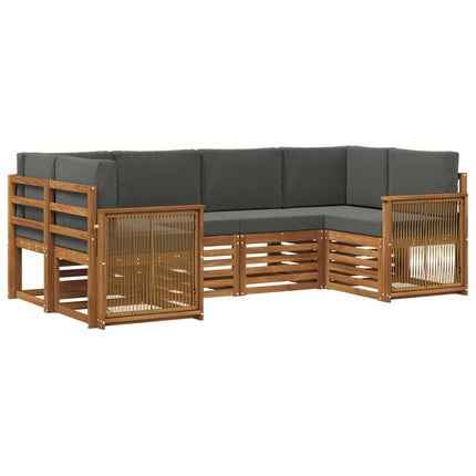 Sektionsoffgrupp med kudde 5 pcs Naturlig och Antracit