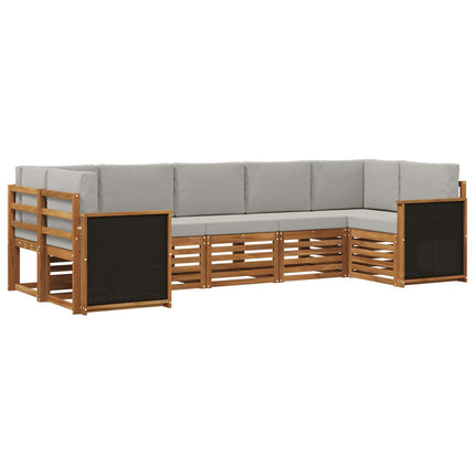 Sektionsoffgrupp med kudde 6 pcs Naturlig och ljusgrå