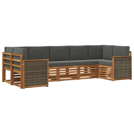 Sektionsoffgrupp med kudde 6 pcs Naturlig och Antracit