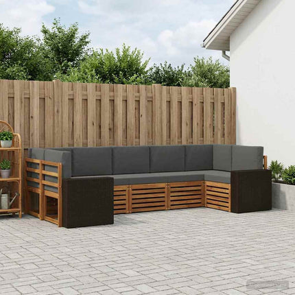 Sektionsoffgrupp 7 pcs Naturlig och Antracit Polyester