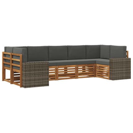 Sektionsoffgrupp 7 pcs Naturlig och Antracit Polyester