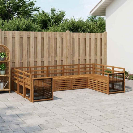Sektionsoffgrupp 7 pcs Naturlig Massivt Akaciaträ