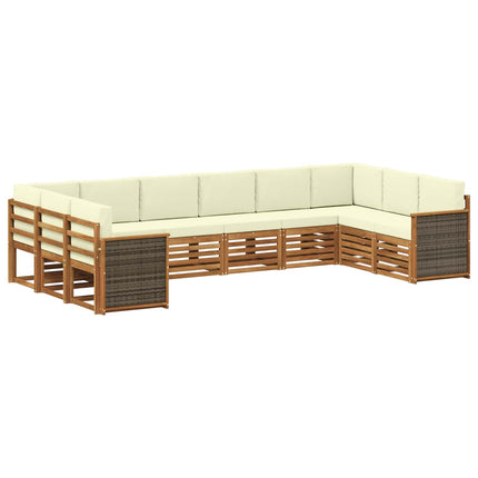 Sektionsoffgrupp med kudde 7 pcs Naturlig och Grädde