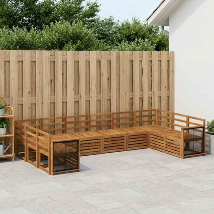 Sektionsoffgrupp 7 pcs Naturlig Massivt Akaciaträ