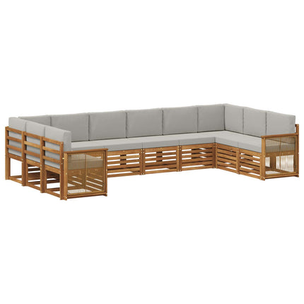 Sektionsoffgrupp med kudde 7 pcs Naturlig och ljusgrå