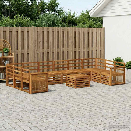Utomhussoffset 8 pcs Naturlig Massivt Akaciaträ