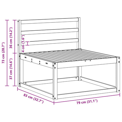 Utomhussoffset 3 pcs Naturlig Massivt Akaciaträ