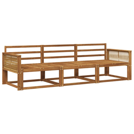 Utomhussoffset 3 pcs Naturlig Massivt Akaciaträ