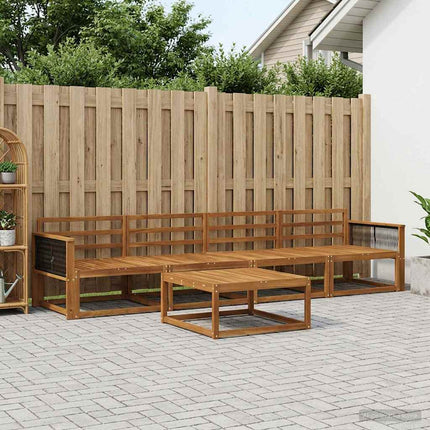Utomhussoffset 5 pcs Naturlig Massivt Akaciaträ
