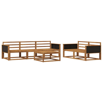 Utomhussoffset 6 pcs Naturlig Massivt Akaciaträ