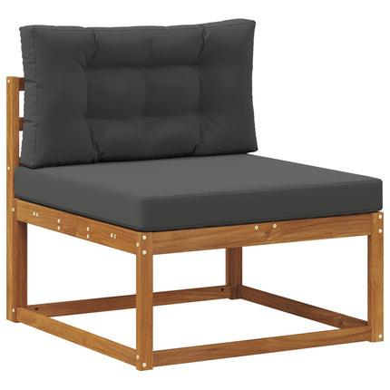 Utomhussoffset 6 pcs Naturlig och Antracit