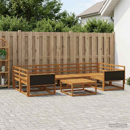Utomhussoffset 7 pcs Naturlig Massivt Akaciaträ