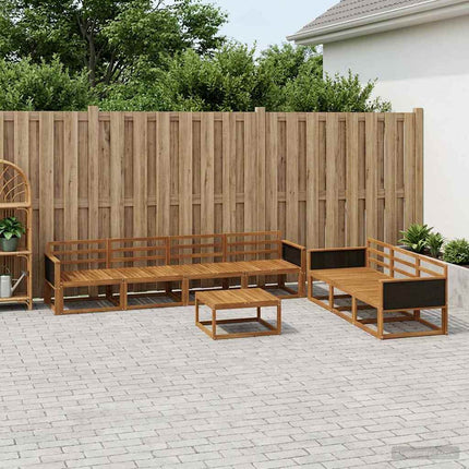 Utomhussoffset 8 pcs Naturlig Massivt Akaciaträ