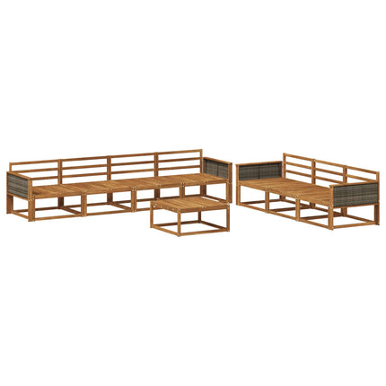 Utomhussoffset 8 pcs Naturlig Massivt Akaciaträ