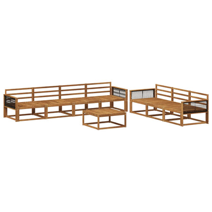 Utomhussoffset 8 pcs Naturlig Massivt Akaciaträ