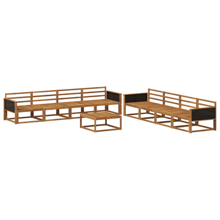 Utomhussoffset 9 pcs Naturlig Massivt Akaciaträ