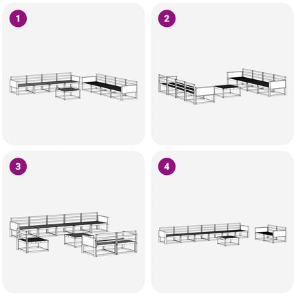 Utomhussoffset 9 pcs Naturlig Massivt Akaciaträ