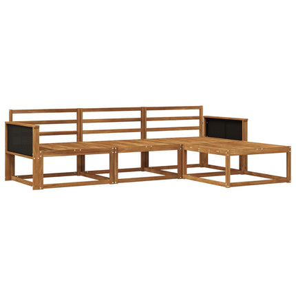 Utomhussoffset 4 pcs Naturlig Massivt Akaciaträ