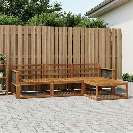 Utomhussoffset 4 pcs Naturlig Massivt Akaciaträ