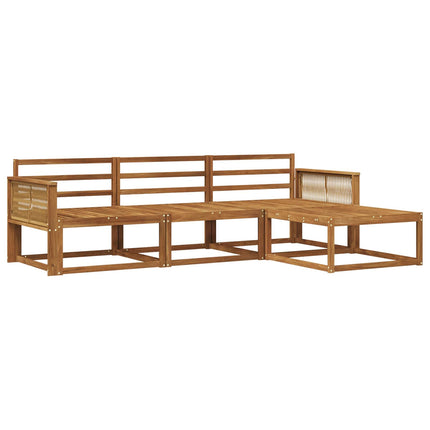 Utomhussoffset 4 pcs Naturlig Massivt Akaciaträ